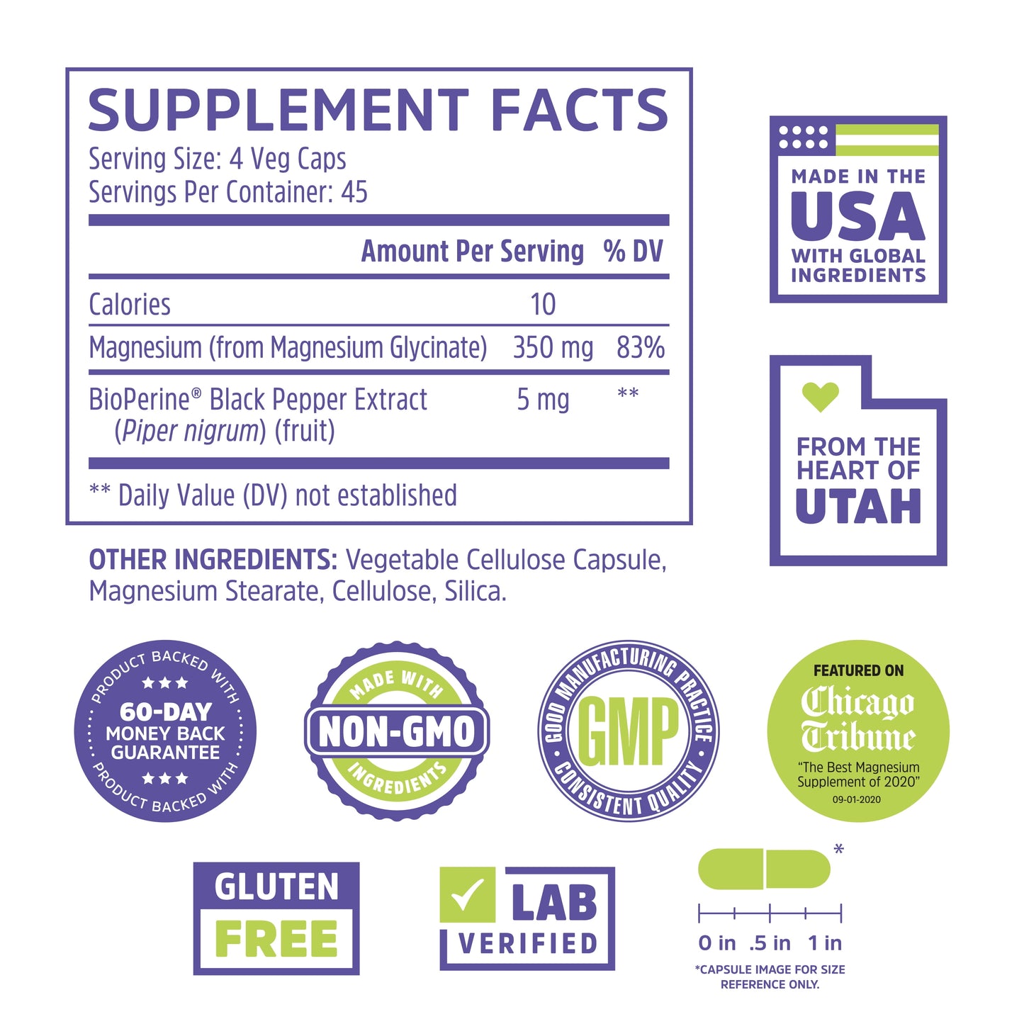 Zhou Magnesium Glycinate Complex 350 Mg | Muscle Relaxation & Recovery, Healthy Sleep, Bone Strength, Heart Health Support | Vegan, Non-Gmo, Bioavailable, 90 Servings, 180 Tablets