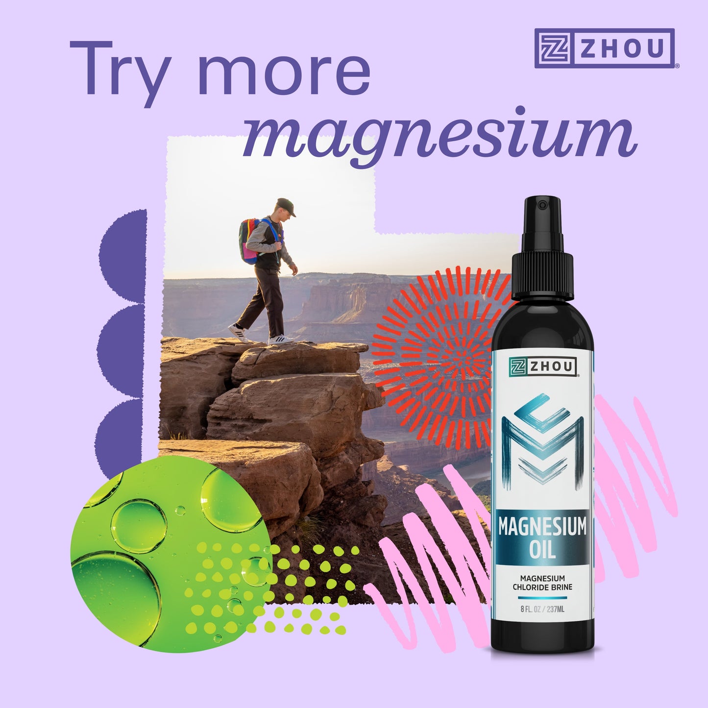 Zhou Magnesium Glycinate Complex 350 Mg | Muscle Relaxation & Recovery, Healthy Sleep, Bone Strength, Heart Health Support | Vegan, Non-Gmo, Bioavailable, 90 Servings, 180 Tablets